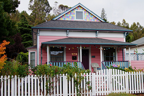 A Victorian home with a colorful paint scheme.  Martinez, CA.